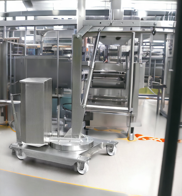 01M5AISI 500 kg mobiler Heber aus Edelstahl mit drehbarem Arm