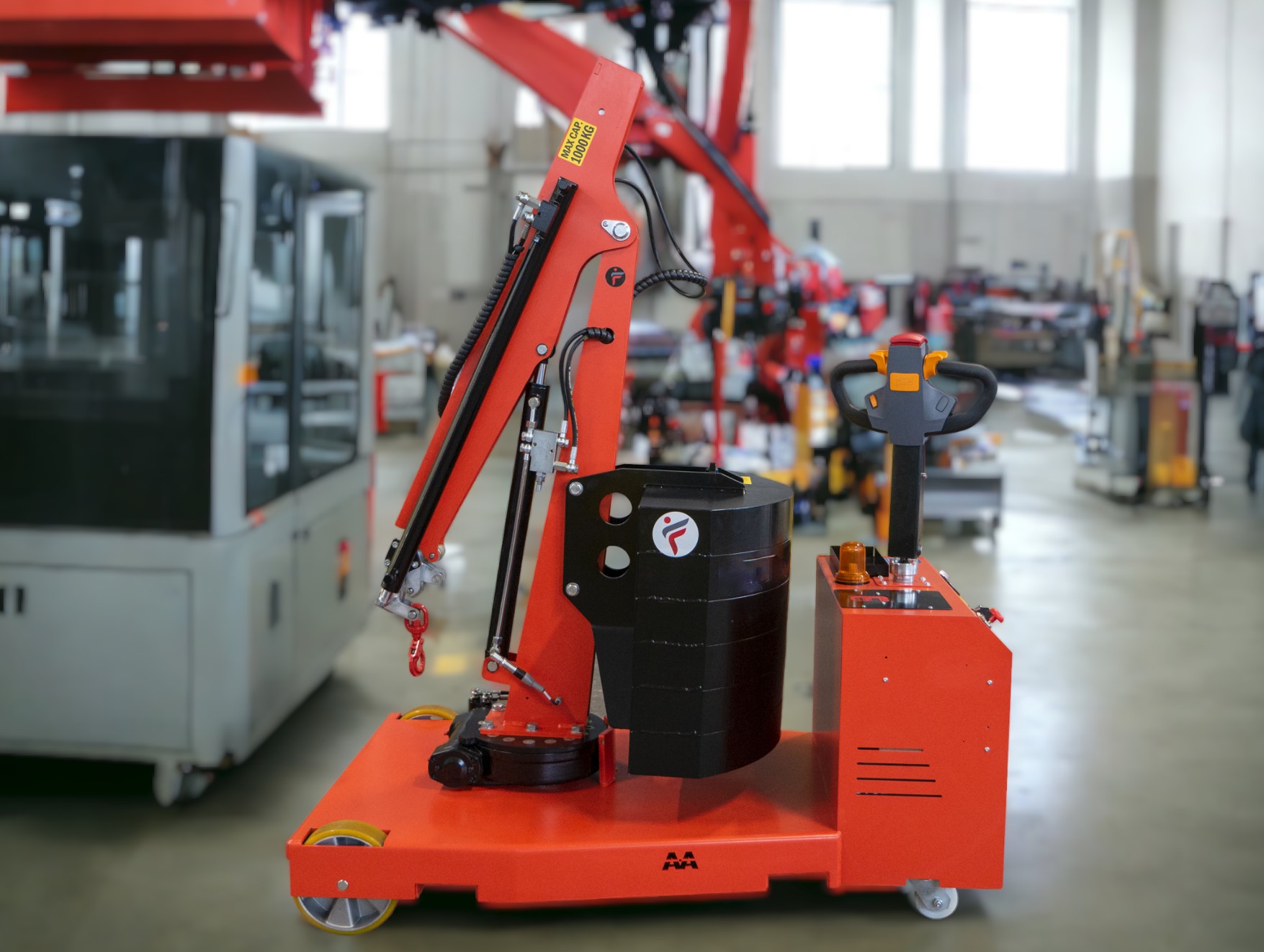 Elektrisch angetriebener Schwenkkran FLEX G1000DB mit einer Kapazität von 1 Tonne für Kunststoffformprozesse